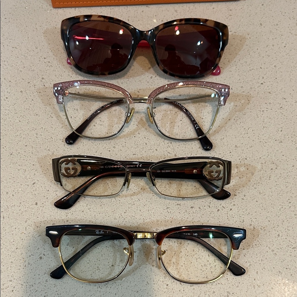 Gucci Sunglasses and Eyewear Set - Tortoiseshell, Pink, Black, Gold